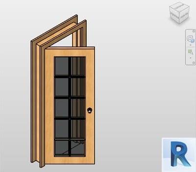 Ninguna abrigo queso Interior glass door revit. wood - Puerta interior revit, madera, cristal |  Bimshares