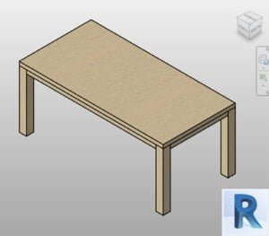 Parametric table revit by Tadao Ando – Mesa paramétrica para estudio por Tadao Ando