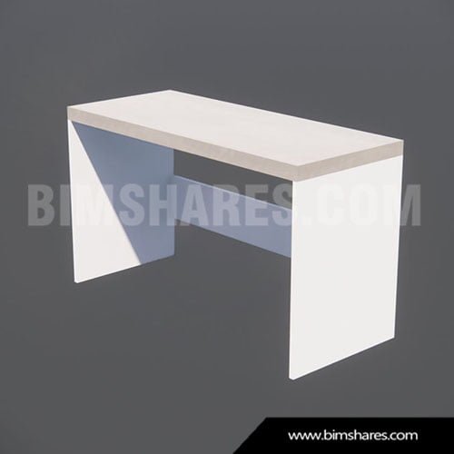 Melamine desk revit - Escritorio de melamina revit bimshar22