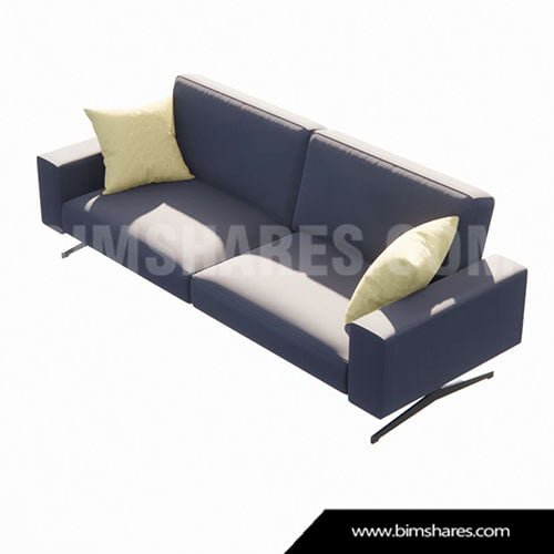 Sofa for living revit 24 - Sofa para sala revit 24 bimshar22