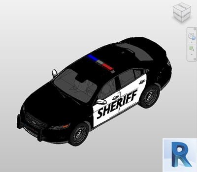 Police car revit - Auto de policia revit | Bimshares