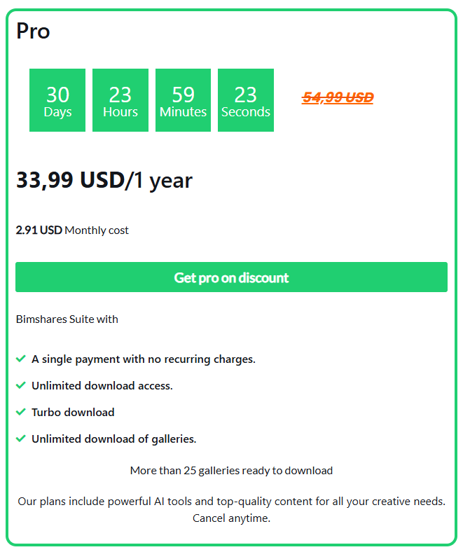 PRO MEMBERSHIP - Unlimited - 1 Year