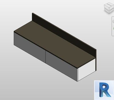 Escritorio flotante revit