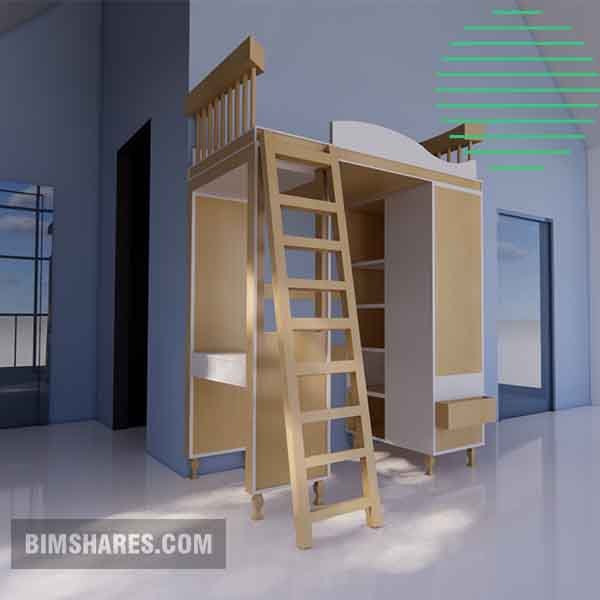 Revit children's bed - Editable material