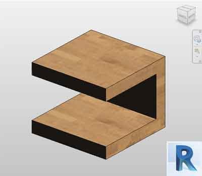 Nightstand for revit - Wood