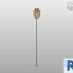 Revit pendant ceiling lamp - Plastic