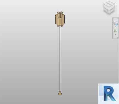 Revit pendant ceiling lamp - Plastic