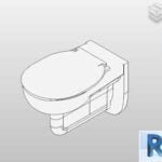 Wall hung toilet for revit