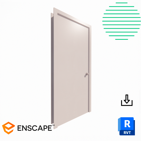 Revit door interior flush panel