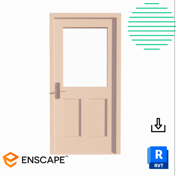 Door exterior for revit single entry