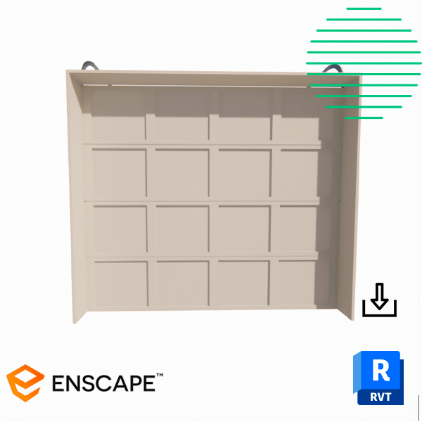 Revit door garage embossed panel