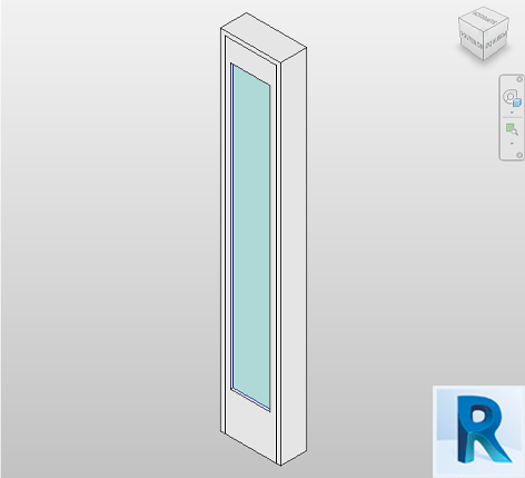 Door exterior Revit side lite full glass