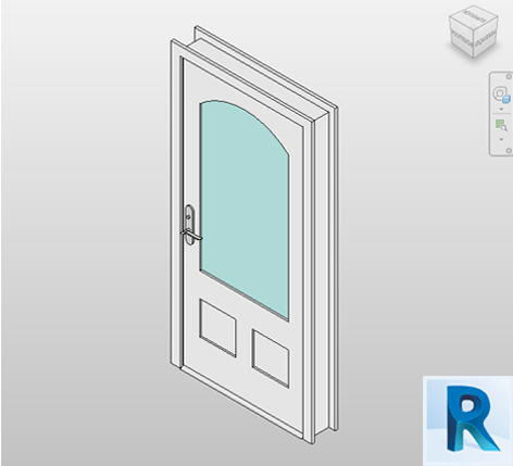 Revit door exterior single half arch