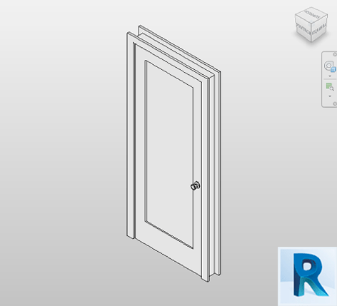 Revit door interior single panel