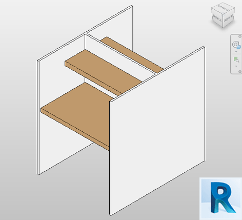 Revit dbl sided carrel parametric model