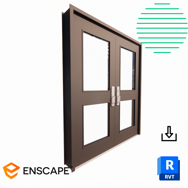 Revit door exterior double two