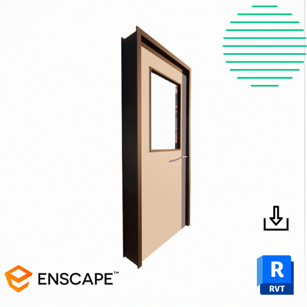 Revit door single one lite