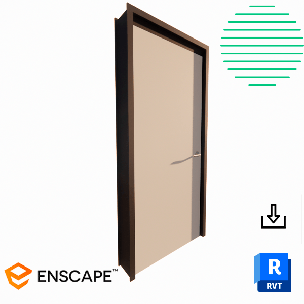 Revit door single flush