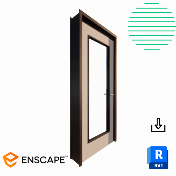 Revit door single full lite