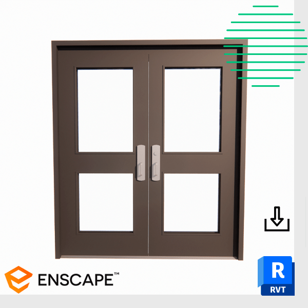 Revit door exterior double two