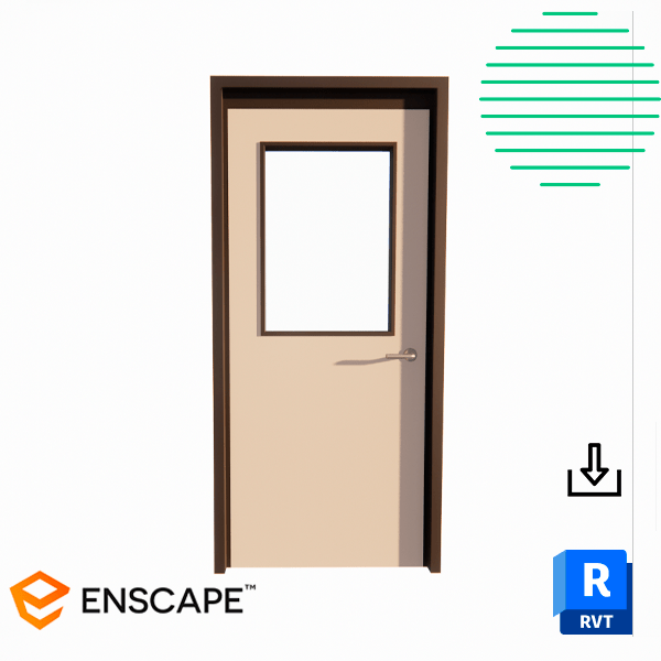 Revit door single one lite