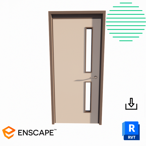 Revit door passage single two lite