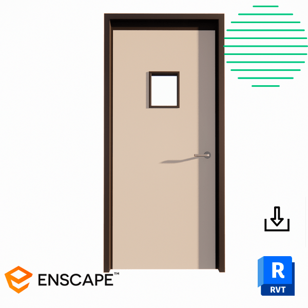 Revit door single cold room