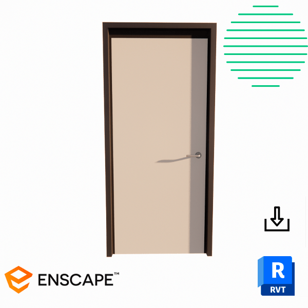 Revit door single flush