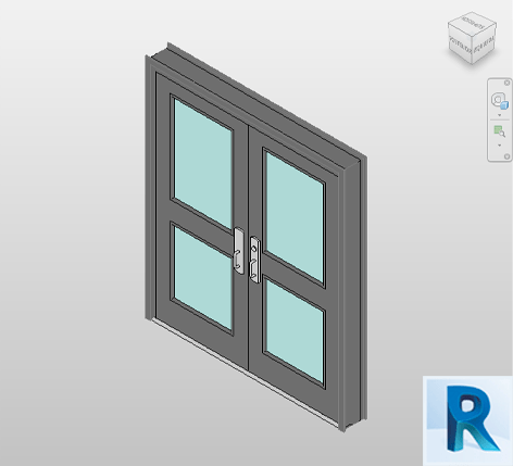 Revit door exterior double two