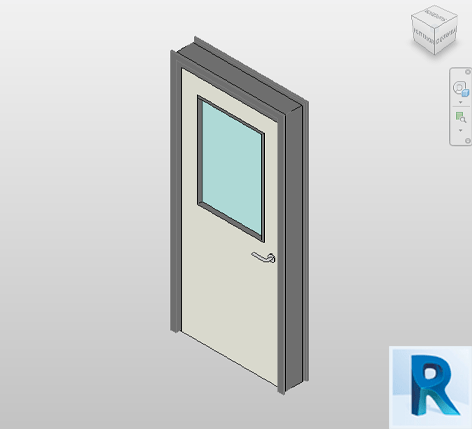 Revit door single one lite