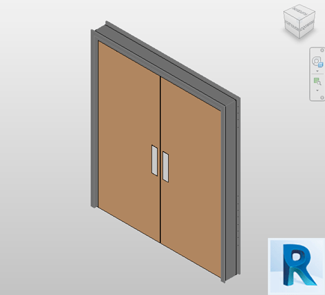 Revit door double flush dbl acting