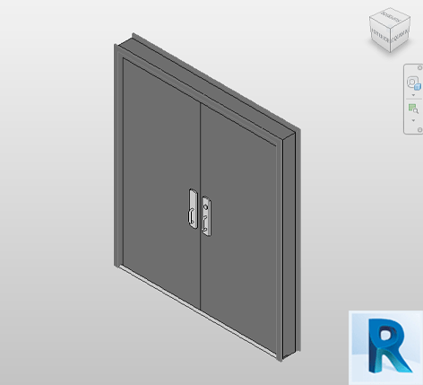 Revit door exterior double