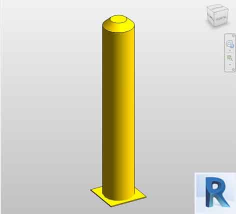 Heavy duty bollard Revit