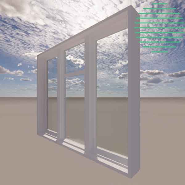 Revit window casement triple middle