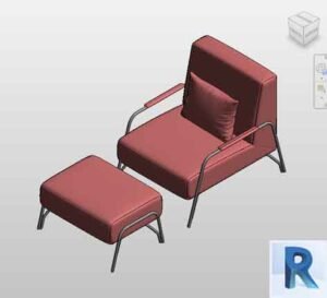 Armchair Revit model 78 - Living room