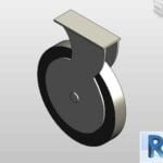 Revit table wheel - 50mm x 125mm