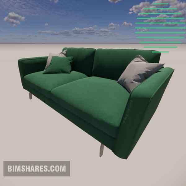 Couch for revit - Living room model 30