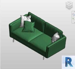Couch for revit - Living room model 30