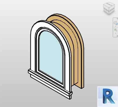 Revit window fixed round top