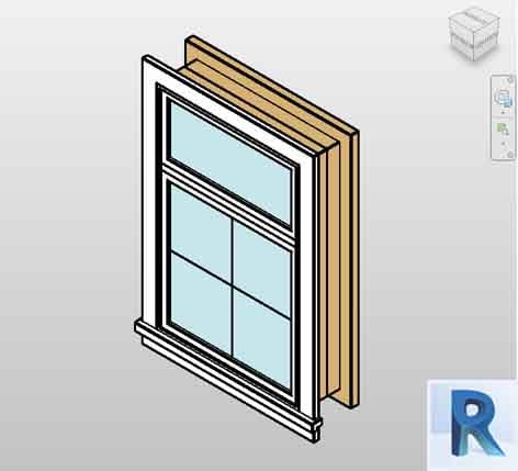 Revit window fixed transom