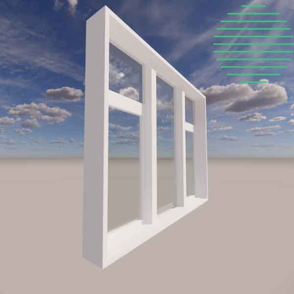 Revit window casement triple side transom