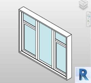 Revit window casement triple side transom