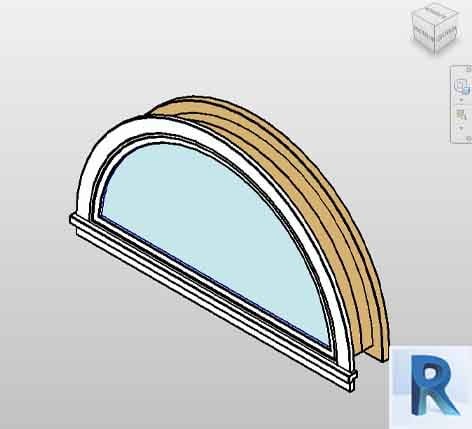 Revit half round window