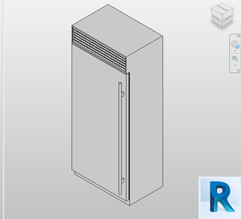 Revit freezer stainless steel