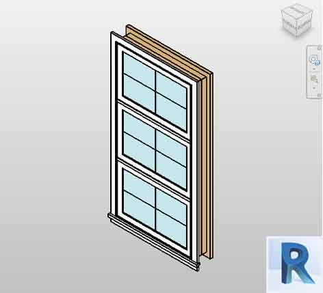 Revit window awning triple vertical