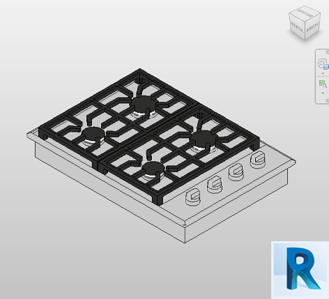 Revit cooktop gas