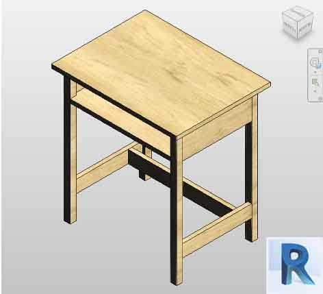 Revit school desk - Parametric model | Bimshares