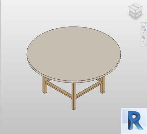 Revit table dining round