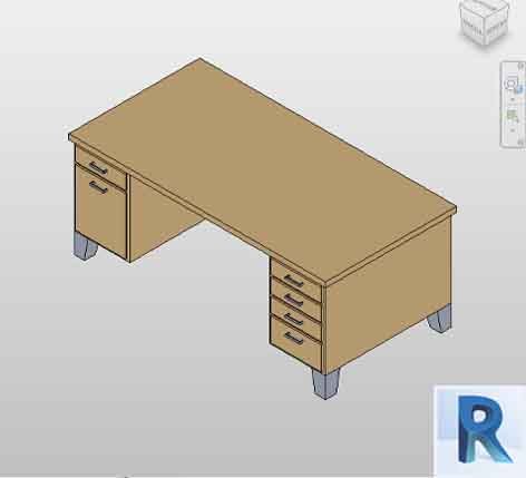 School desk for Revit