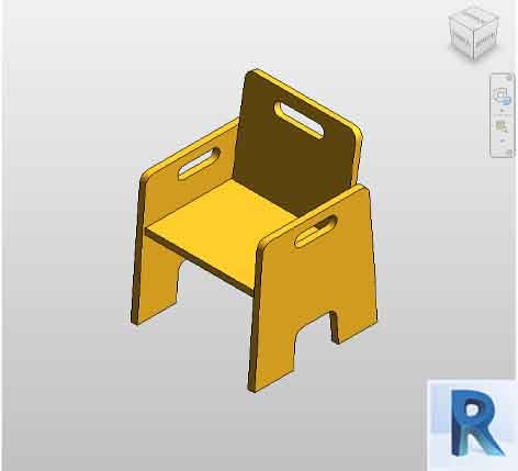 Revit plastic kids chair